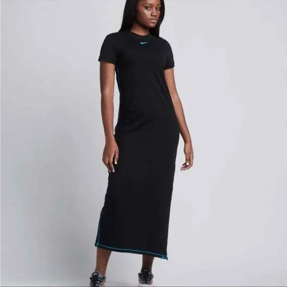 NIKE Women's Sportswear Icon Clash Cotton Maxi Dress DC5290 NEW with TAGS